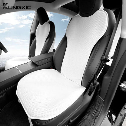 Tesla Model 3 Highland 2024 Ice Silk Car Seat Cushion – Breathable All-Season Seat Cover & Back Seat Protector Interior Accessory