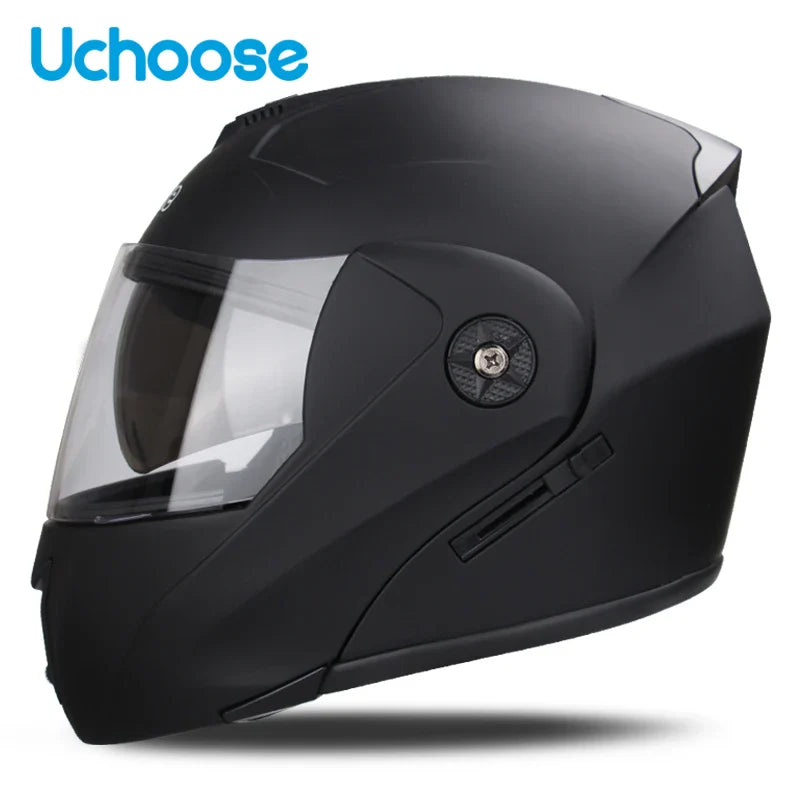 2024 Unisex Modular Motorcycle Helmet – Full Face Flip-Up Dual Lens Racing Helmet for Men & Women