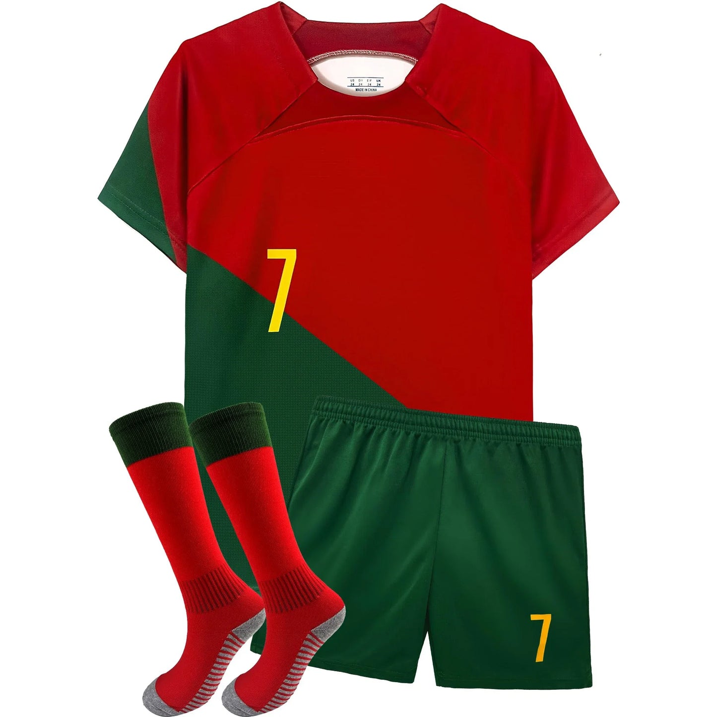 Kids Soccer Jersey Set - Youth Football Shirt, Shorts & Socks 4-13 Years