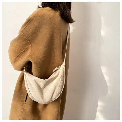 Casual Nylon Hobo Crossbody Bag for Women – Shoulder, Half Moon, Tote Travel Shopper & Purses