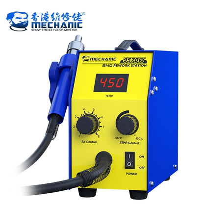 MECHANIC 957DW Soldering & Desoldering Station – Dual-Scroll Hot Air Rework Tool for PCB Mainboard and Tin Soldering