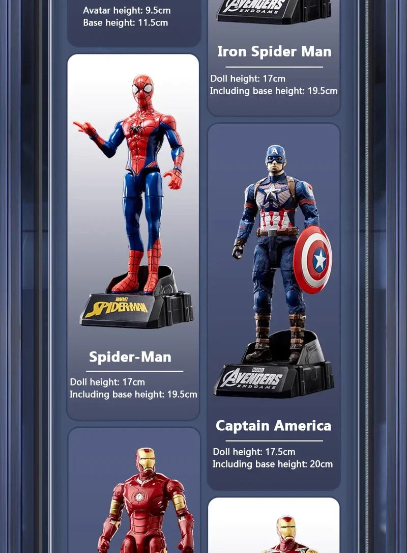 Marvel Iron Man Head Shaped Action Figure – Deformable Toy with Spider-Man Joints, Mobile Model Doll for Kids’ Educational Play