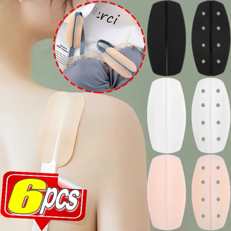 2/6PCS Silicone Anti-Slip Bra Strap Pads – Soft Shoulder Cushions for Women Pain Relief