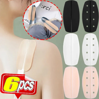 2/6PCS Silicone Anti-Slip Bra Strap Pads – Soft Shoulder Cushions for Women Pain Relief