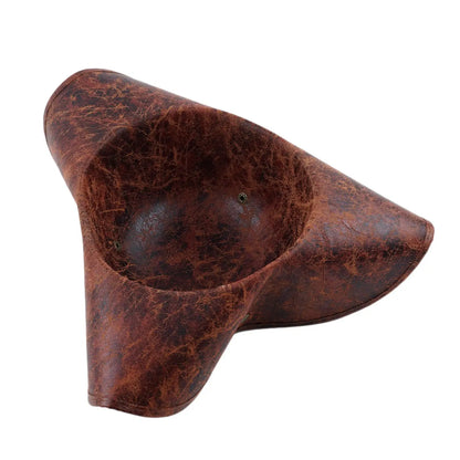 Brown Faux Leather Triangle Pirate Hat – Adult Cosplay Costume Accessory