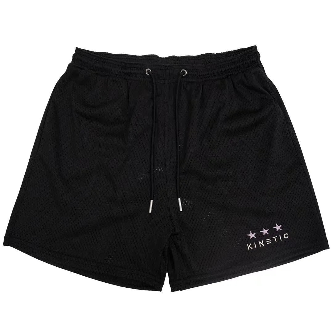 Kinetic Mesh Gym Shorts - Unisex Casual Fitness & Workout Shorts for Summer Sports