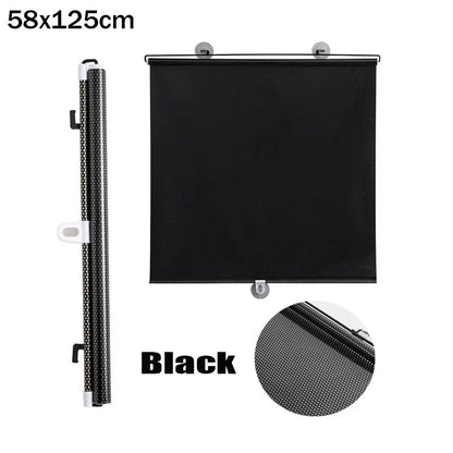 Universal Nail-Free Roller Blinds – Suction Cup Blackout Sunshade for Car, Bedroom, Kitchen & Office Windows