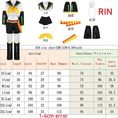 Anime Rin & Len Cosplay Costume — Kagamine JK Uniform for Halloween, Comic Con & Cosplay Outfits