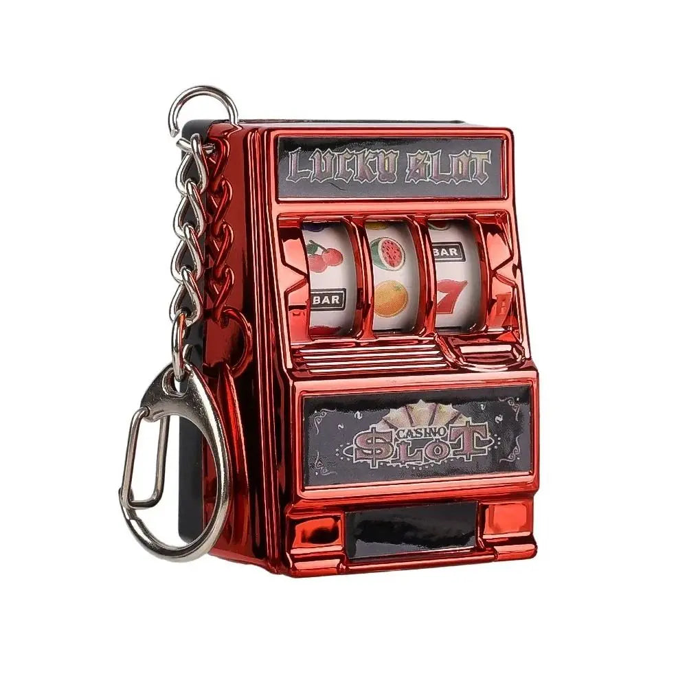 Fruit Slot Machine Keychain – Lucky Charm Mini Casino Pendant Bag Charm, Novelty Gift for Kids & Adults