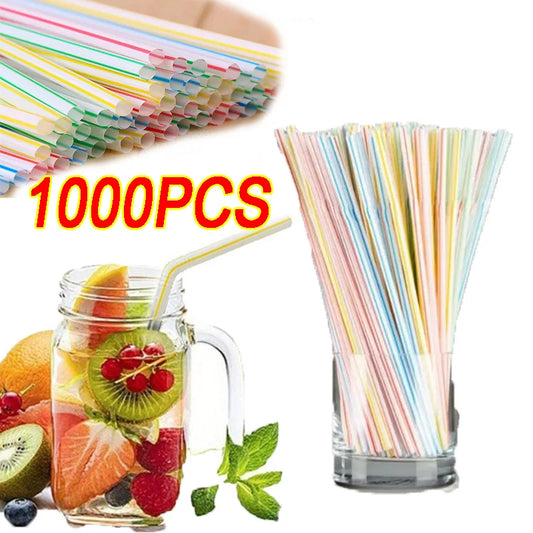 Multicolor Plastic Drinking Straws – Reusable Cola & Cocktail Straws for Bar, Party, Wedding, and Kitchen Use, Wholesale Pajitas