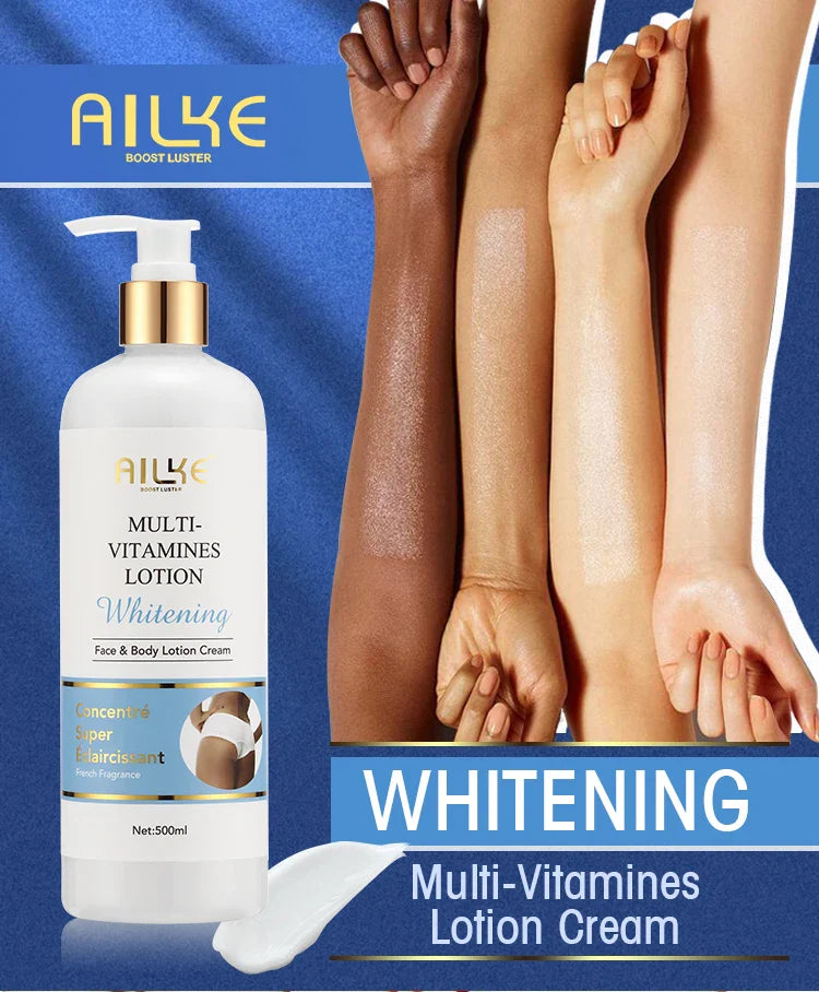 AILKE Multi-Vitamin Moisturizer – Body Lotion for Radiance, Whitening & Hydration