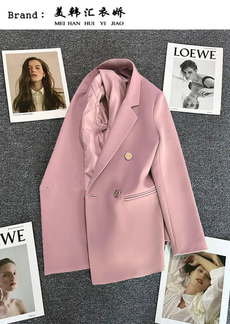 2023 Women's Elegant Single Button Blazer – Slim Fit Long Sleeve Office Jacket for Autumn & Winter