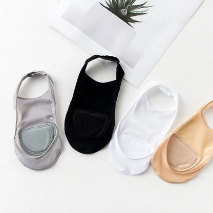 1 Pair Ultrathin Invisible Silk Socks for High Heels | Nonslip Half-Palm Suspender Sock Slippers | Ice Silk Thin Shallow Mouth