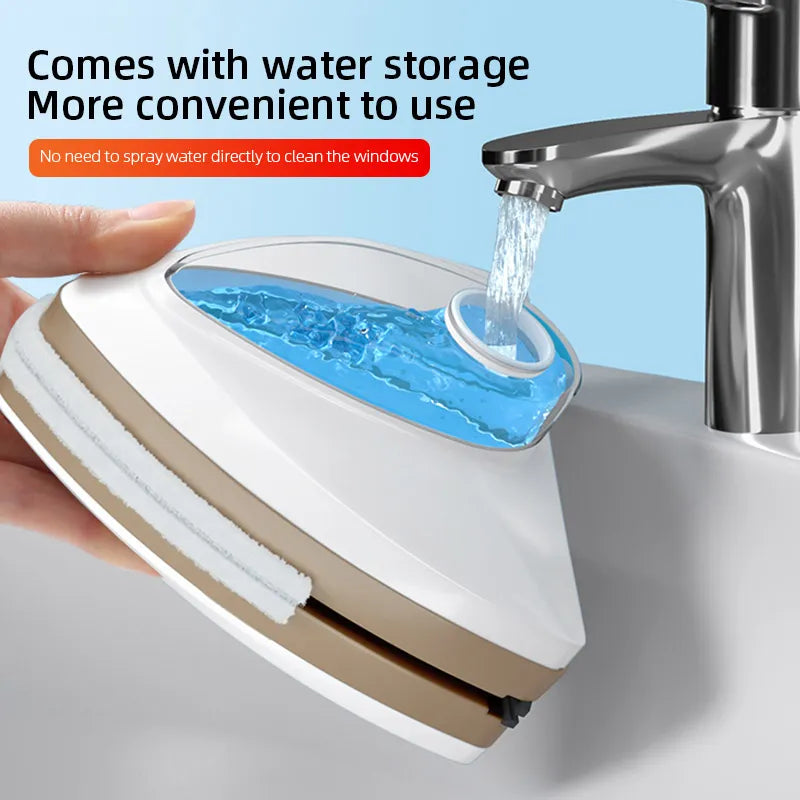 Magnetic Double-Side Window Cleaner Brush - Automatic Water Discharge Wiper for Effortless Glass Window Cleaning