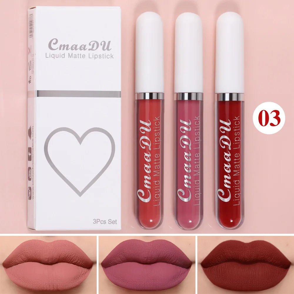Sexy Long-Lasting Velvet Matte Lip Gloss – Waterproof, Non-Stick Red Liquid Lipstick for Women