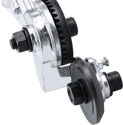 Metal Nibbler Drill Attachment: Double-Headed Sheet Cutter with Adapter - Electric Drill Plate Cutter for Sheet Metal
