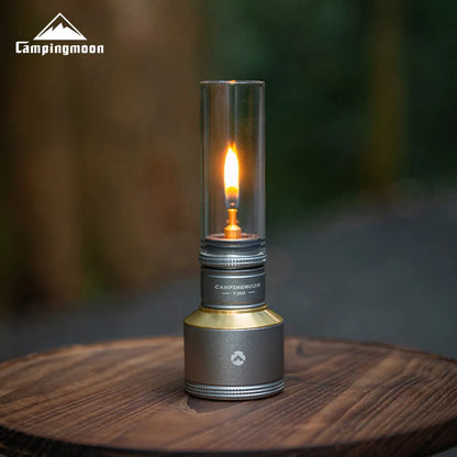 CAMPINGMOON Inflatable Aluminum Can Candle Light Set — Portable Camping & BBQ Atmosphere Lanterns