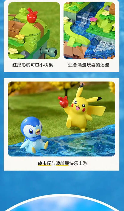 New Anime Pokémon DIY Building Block Toys – Pikachu, Sylveon, Togepi Cartoon Figures for Home Decoration