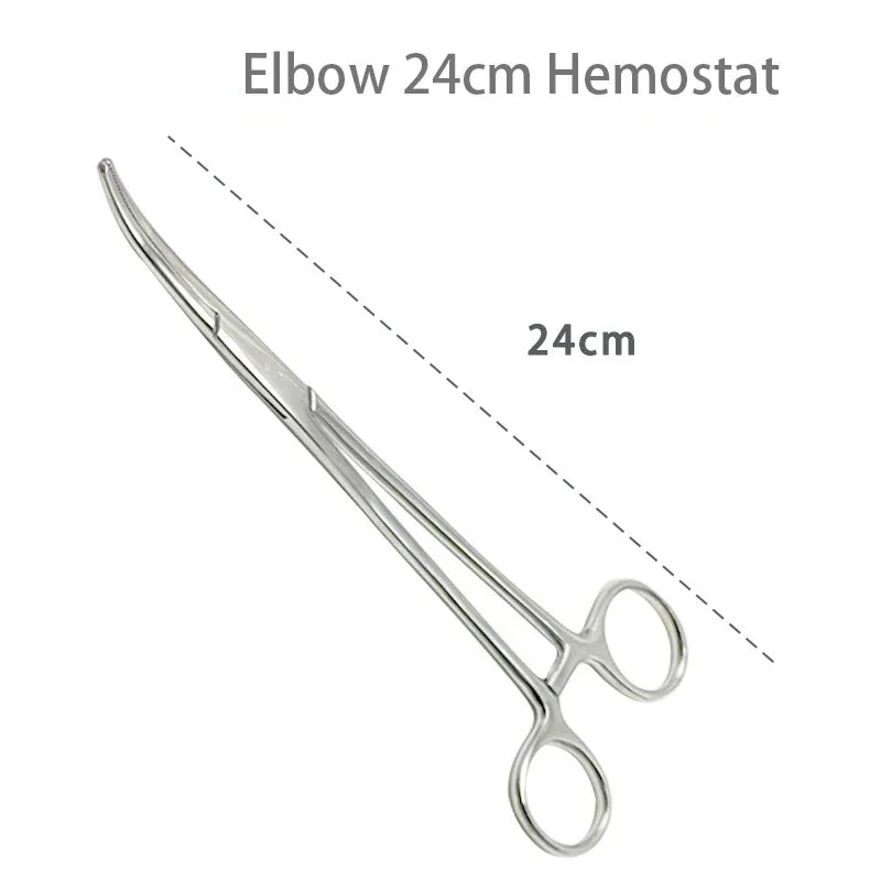 Stainless Steel Hemostatic Forceps – Surgical Locking Clamp Tool, Curved & Straight Tip Fishing Pliers & Medical Hemostat Tool