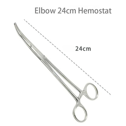 Stainless Steel Hemostatic Forceps – Surgical Locking Clamp Tool, Curved & Straight Tip Fishing Pliers & Medical Hemostat Tool