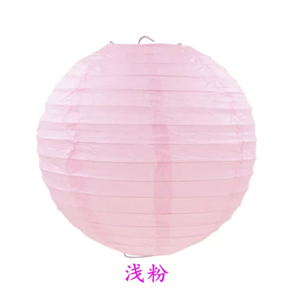 Round Paper Lanterns for Birthday Wedding Party Decor, DIY Hanging Lampion Balls, 4/6/8/10/12/14/16 Inch Craft Supplies