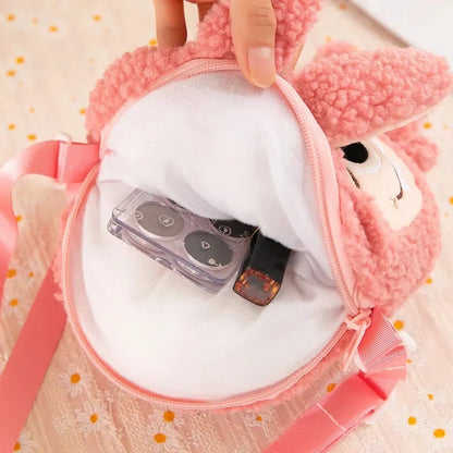 30cm Labubu Cartoon Cute Doll Backpack – Shoulder Crossbody Toy Pouch for Outdoor Travel, Christmas Gift