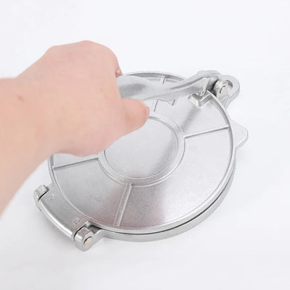 Aluminium Alloy DIY Tortilla Press Maker - Manual Corn Dough Pressing Tools for 16/20cm Tortillas - Kitchen Bakeware Cooking Accessories