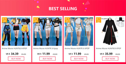 Zoey Rumi Mira Demon Hunters Cosplay Costume (HUNTR X Kpop) — Halloween/Stage Wig & Uniform