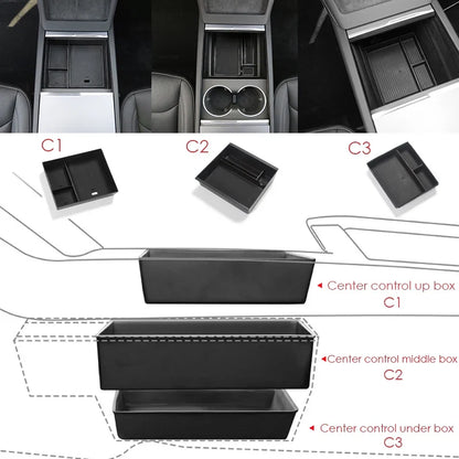 Tesla Model 3 Highland 2024 Center Console Storage Box – Armrest Organizer Accessory for Model 3 Stowing & Tidying