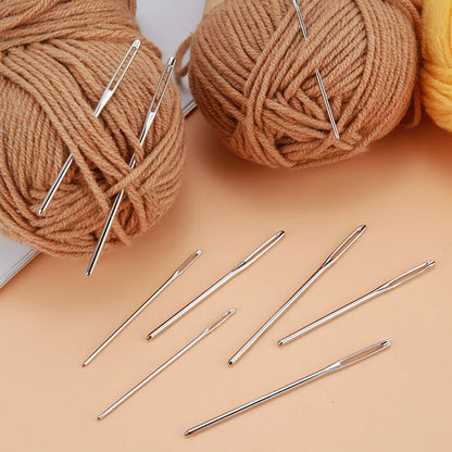 9/12/15/20Pcs Large Eye Blunt Sewing Needles Set in Storage Tube – Cross Stitch, Knitting, Embroidery & Yarn Threading Needles for Crafts and Sewing Projects