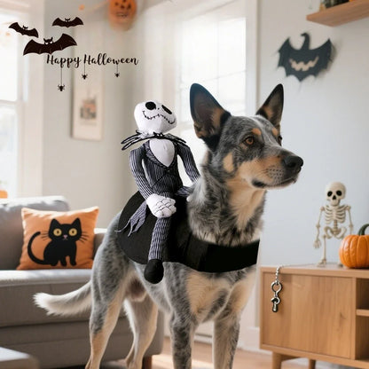 Halloween Horse Riding Pet Costume - Creative Dog & Cat Party Cosplay Accessory