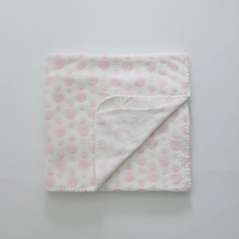 2-Piece Baby Gift Set – Pink Bunny Plush Flannel Blanket & Stuffed Animal for Newborn Sleeping