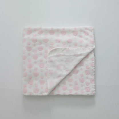 2-Piece Baby Gift Set – Pink Bunny Plush Flannel Blanket & Stuffed Animal for Newborn Sleeping