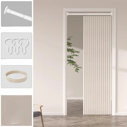 Pleated Accordion Folding Door Curtain – Privacy Panel for Bedroom, Wardrobe, Shoe Rack & Room Partition