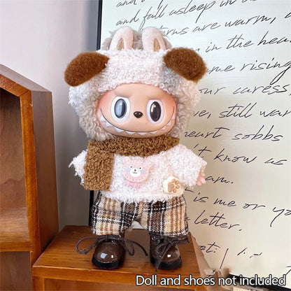 Mini Plush Doll Clothes Set – Kpop EXO Labubu V1 V2 Idol Doll Pit Strip Climbing Suit & Accessories, Clothing Gift