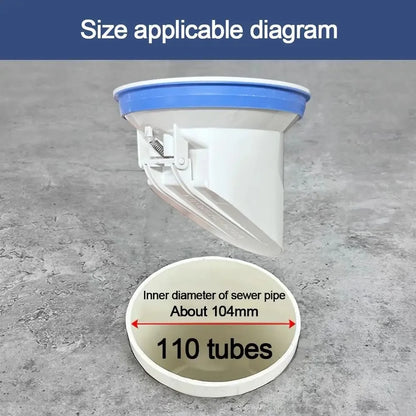 Automatic Closing Toilet Flange Ring – Anti-Leak, Odor-Resistant Floor Outlet Seal, Spill-Proof Shower Drain Bathroom Accessory