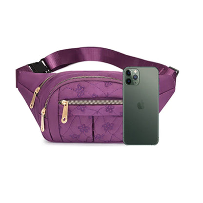 Women's Waterproof Waist Bag - Designer Oxford Cloth Crossbody Chest Bag, Fashionable Fanny Pack and Banana Hip Purse