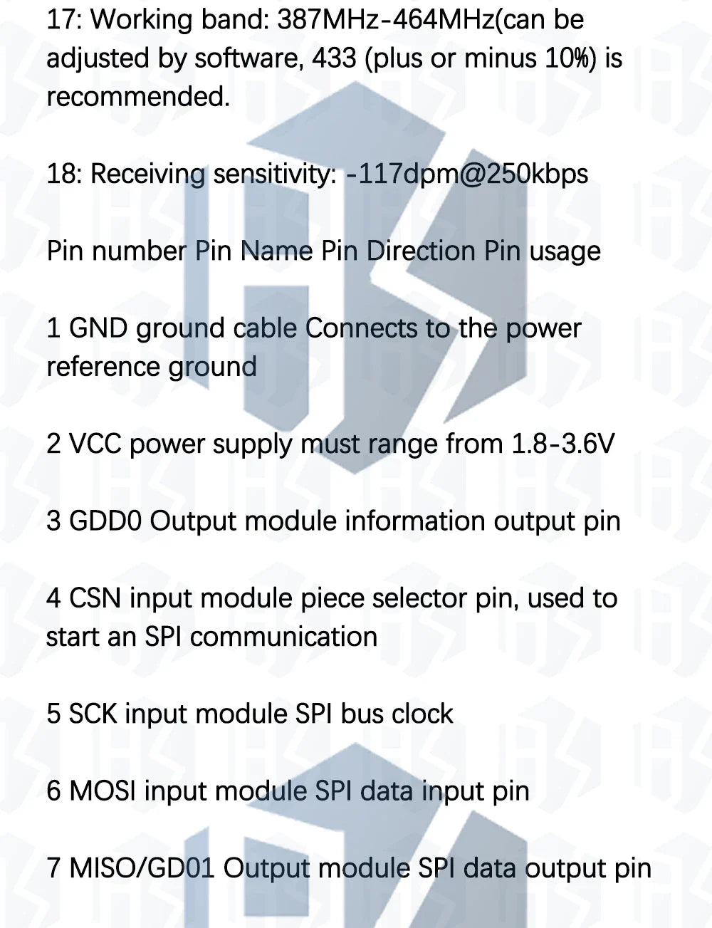 CC1101 Wireless Transceiver Module with SMA Antenna – 315/433/868/915MHz for Arduino