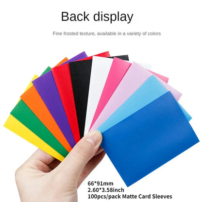 100PCS Matte Trading Card Sleeves – 66x91mm Standard Size Protectors for TCG, Tarot & Board Games, Durable Card Shield Covers