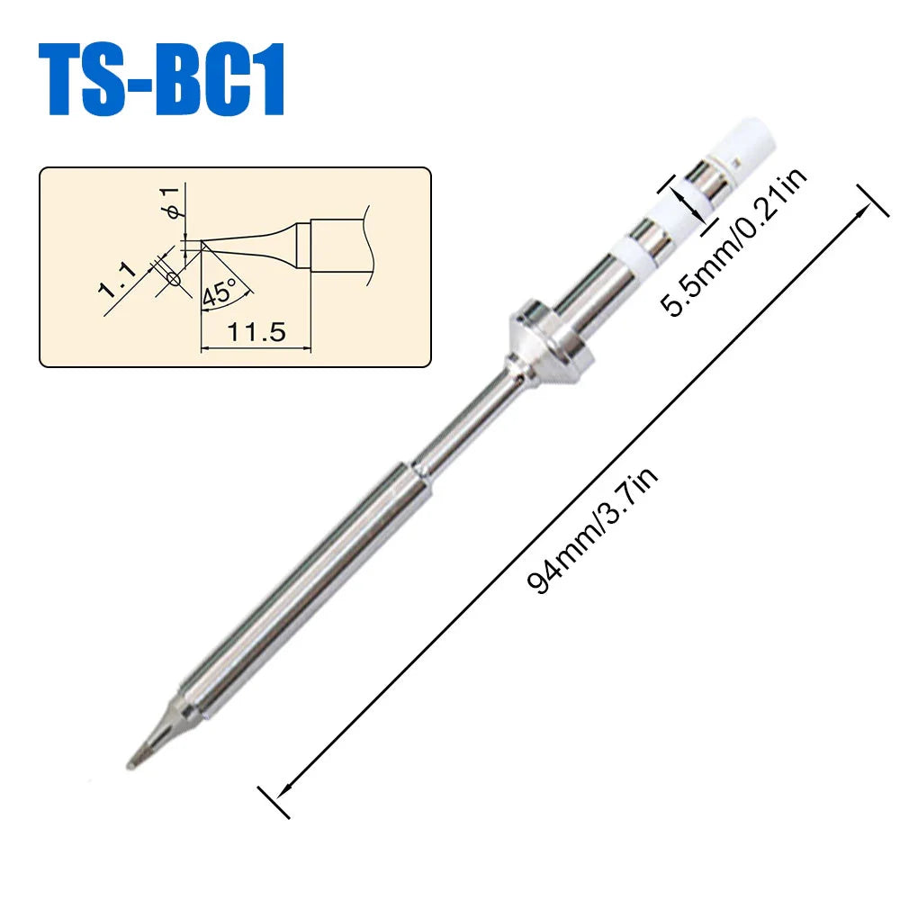 Pine64 TS100 TS101 Soldering Iron Tips – Replacement for Pinecil V2 & TS Series Models, B2 ILS BC2