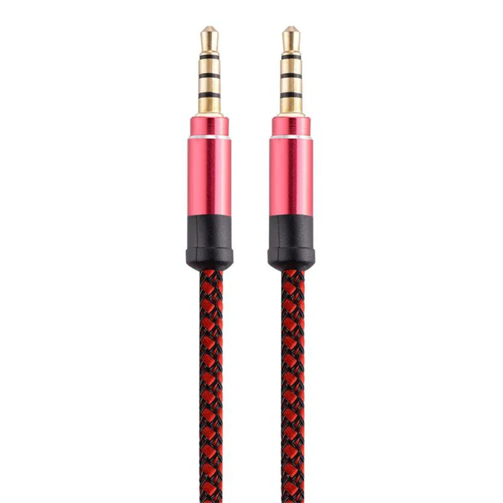 NNBILI 1.5M 3.5mm Audio Cable - Nylon Braid AUX Cable for Phone, MP3, Car Headset & Speaker Extension