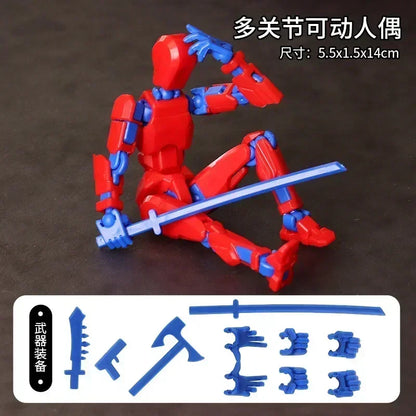 DIY Luminous T13 Multi-Joint Shapeshift Robot & Dog – 3D Printed Movable Mannequin Action Figures for Kids & Gifts