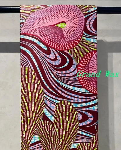African Golden Glitter Wax Fabric - Soft Cotton Ankara Batik Print Material for Uniforms