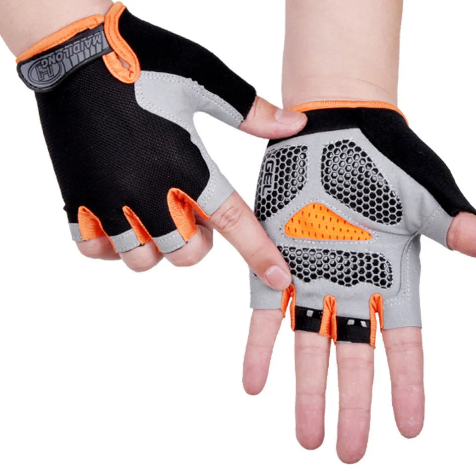 Heavyweight Gym Training Gloves — Men & Women Half-Finger Non-Slip Weightlifting Gloves with Wrist Support
