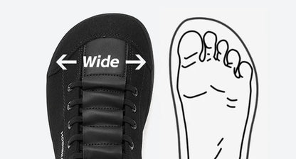 HOBIBEAR Zero Drop Barefoot Shoes – Wide Toe Minimalist Canvas Sneakers for Men & Women