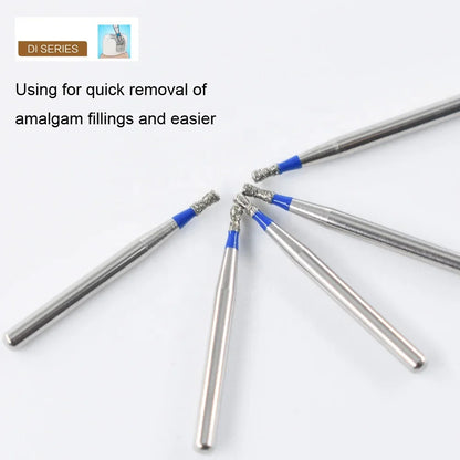 5pcs FG Dia 1.6mm Dental Drills – High-Speed Handpiece Diamond Burs for Teeth Whitening