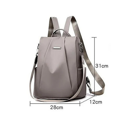 Multi-Functional Women's Nylon Backpack - Waterproof, Lightweight, Large Capacity with Detachable Shoulder Strap