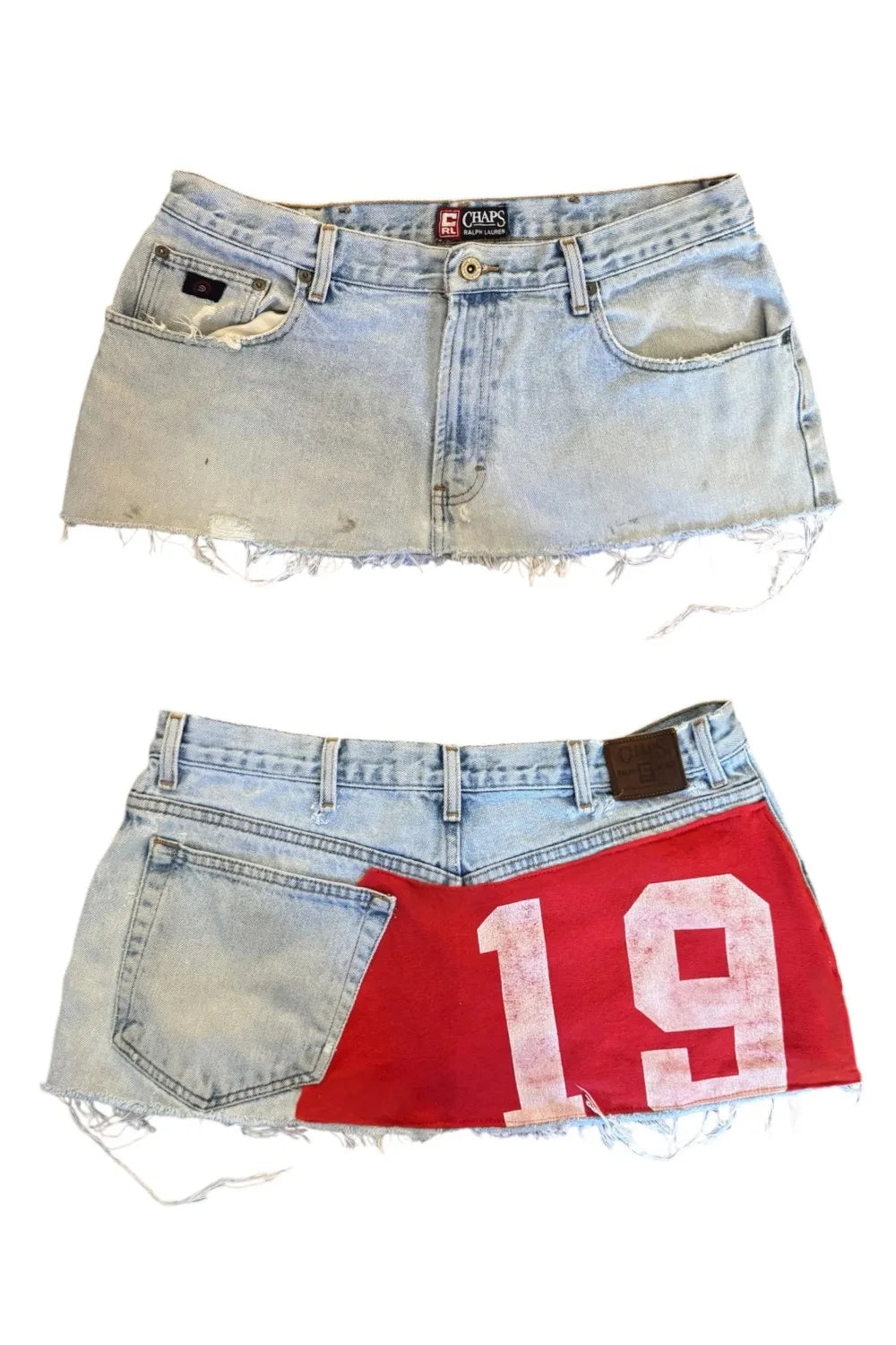 Harajuku Y2K Blue Denim Mini Skirt – Gothic High Waist Loose Fit Streetwear Retro Skirt for Women