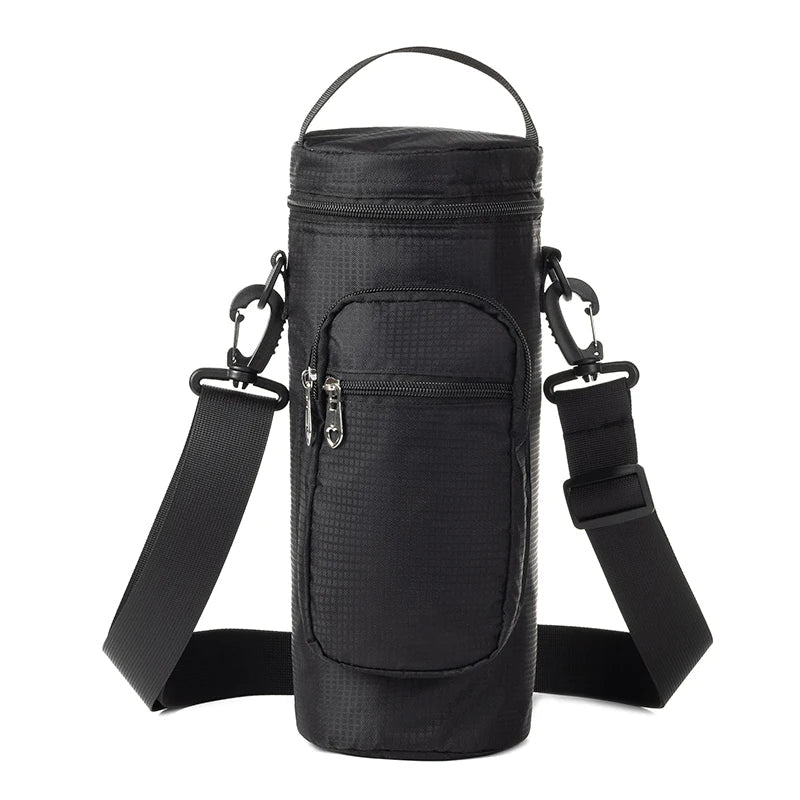 1L/2L Insulated Water Bottle Cooler Bag - Oxford Cloth Refrigerated Storage Pouch for Travel, Hiking & Climbing