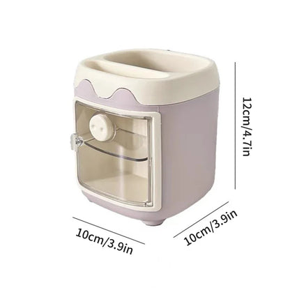 Cartoon Cute Desktop Storage Box – Large Capacity Pencil Holder & Multi-Functional Organizer for Student Stationery & Makeup Brushes